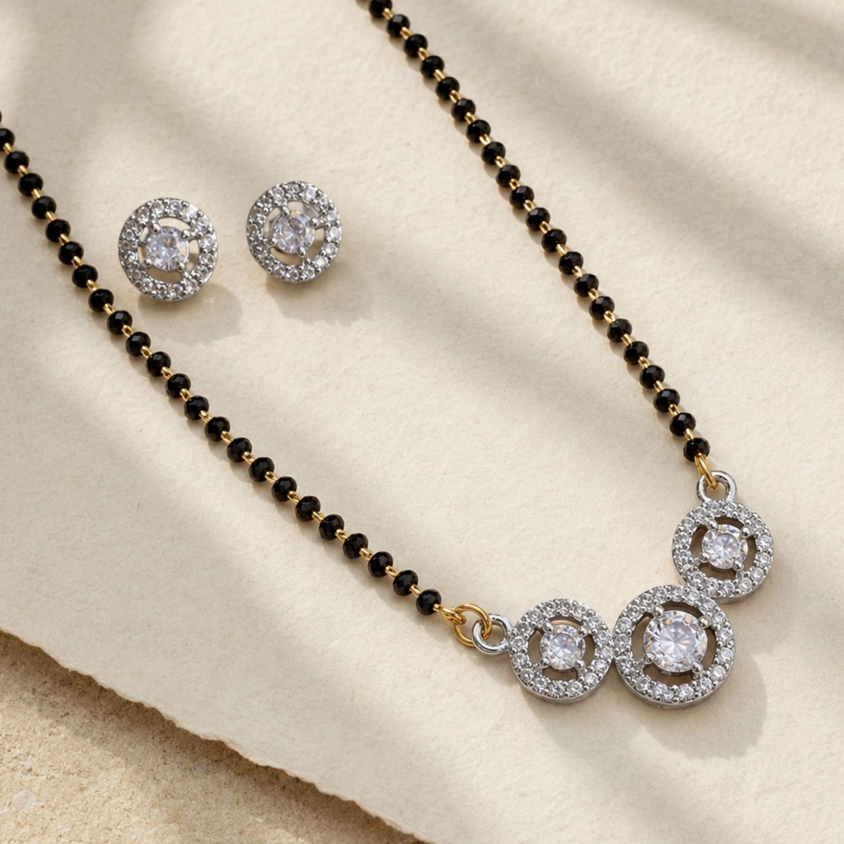 Modern floral mangalsutra